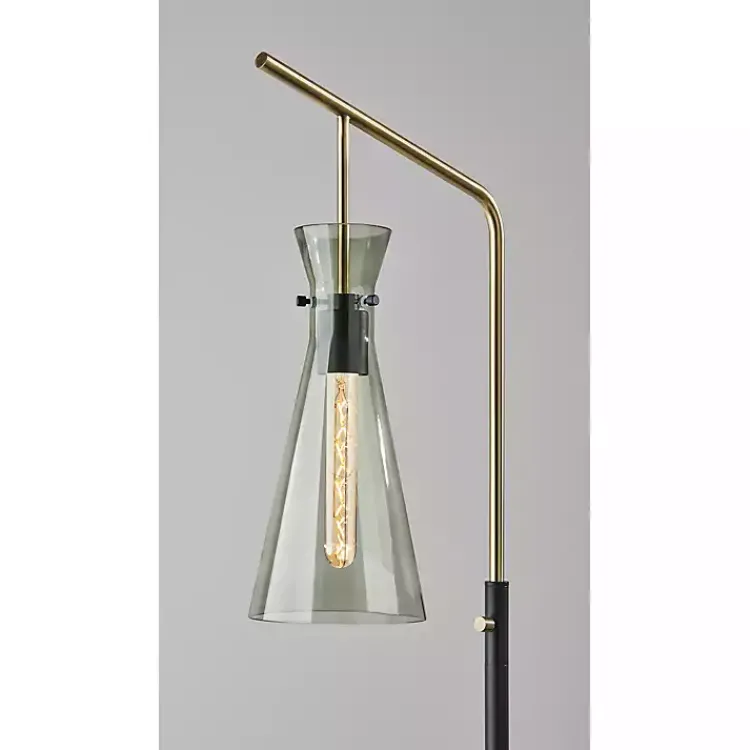 Kirklands Home Floor Lamps|Walter Smoked Glass Floor Lamp Gray