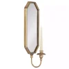 New Wardelle Antique Gold Mirrored Taper Candle Sconce Sconces