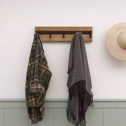 Kirklands Home Hooks|Warm Brown Industrial Iron Wall Hooks