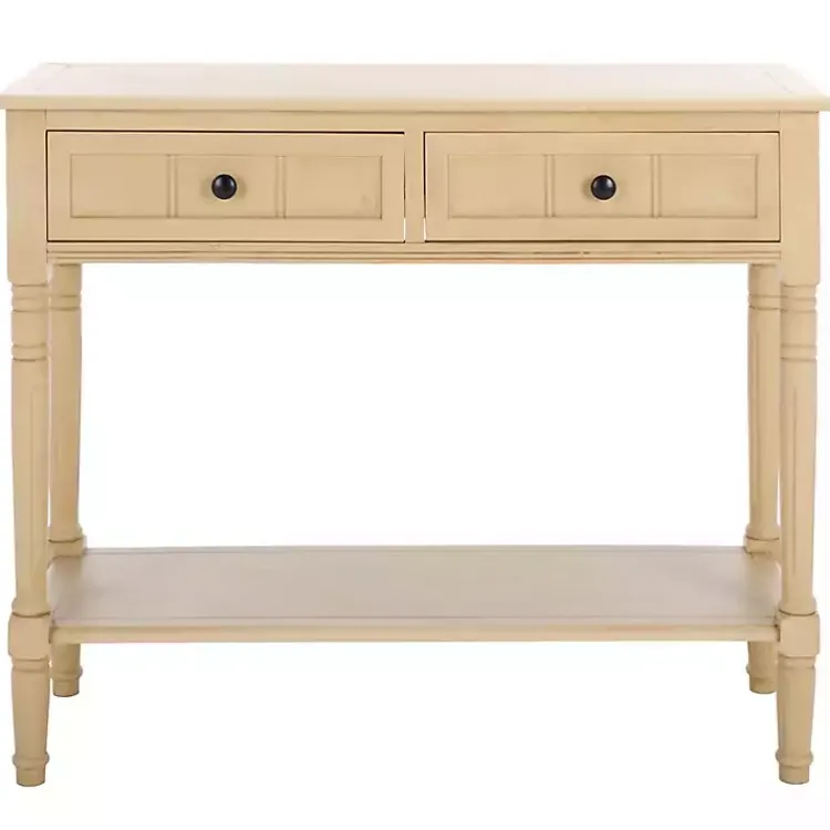 Kirklands Home Console Tables|Warm Natural 2- Drawer Samantha Console Table Tan