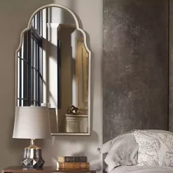 Kirklands Home Decorative Mirrors|Warm Silver Arched Wall Mirror