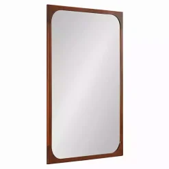 Kirklands Home Decorative Mirrors|Warm Walnut Rounded Rectangle Wall Mirror