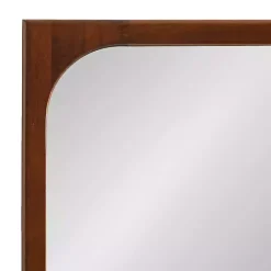 Kirklands Home Decorative Mirrors|Warm Walnut Rounded Rectangle Wall Mirror