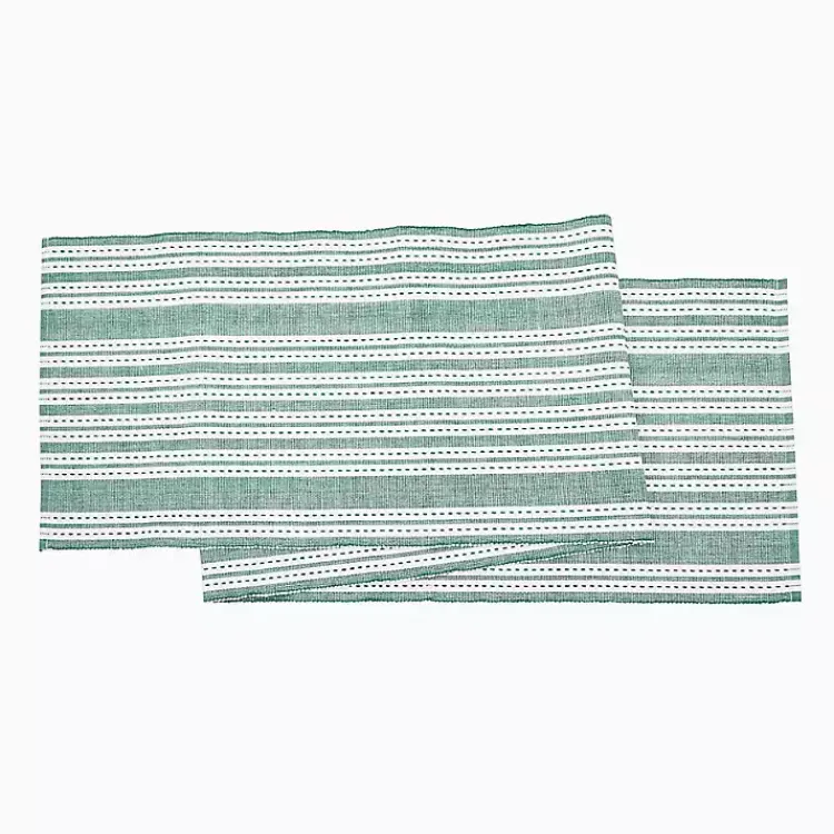 Kirklands Home Table Linens|Warner Emerald Stripe Table Runner