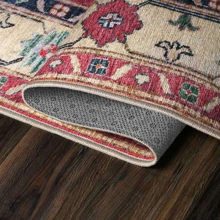 Kirklands Home Area Rugs|Washable Shary Coral Area Rug, 5x7 Pink