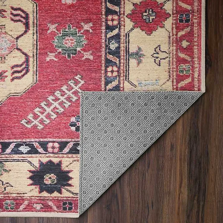 Kirklands Home Area Rugs|Washable Shary Coral Area Rug, 5x7 Pink