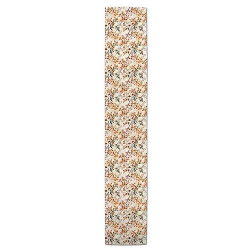 Sale Watercolor Autumn Botanicals Table Runner, 72 in. Fall