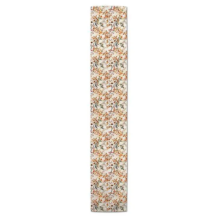Sale Watercolor Autumn Botanicals Table Runner, 72 in. Fall