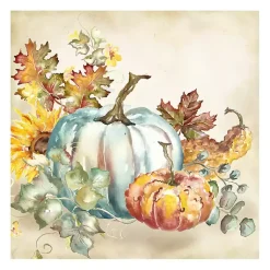 Best Watercolor Harvest Pumpkins Canvas Art Print Fall