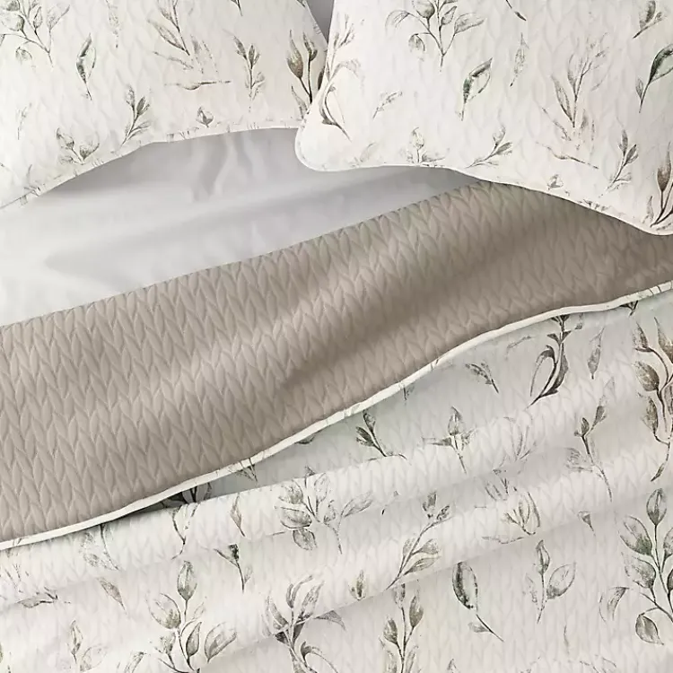 Kirklands Home Quilts|Watercolor Leaves Reversible 2-pc. Twin Quilt Set