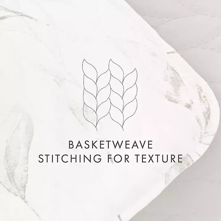 Kirklands Home Quilts|Watercolor Leaves Reversible 3-pc. Queen Quilt Set