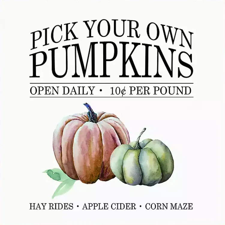 Sale Watercolor Pick Your Own Pumpkins Framed Wall Art Fall