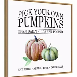 Sale Watercolor Pick Your Own Pumpkins Framed Wall Art Fall