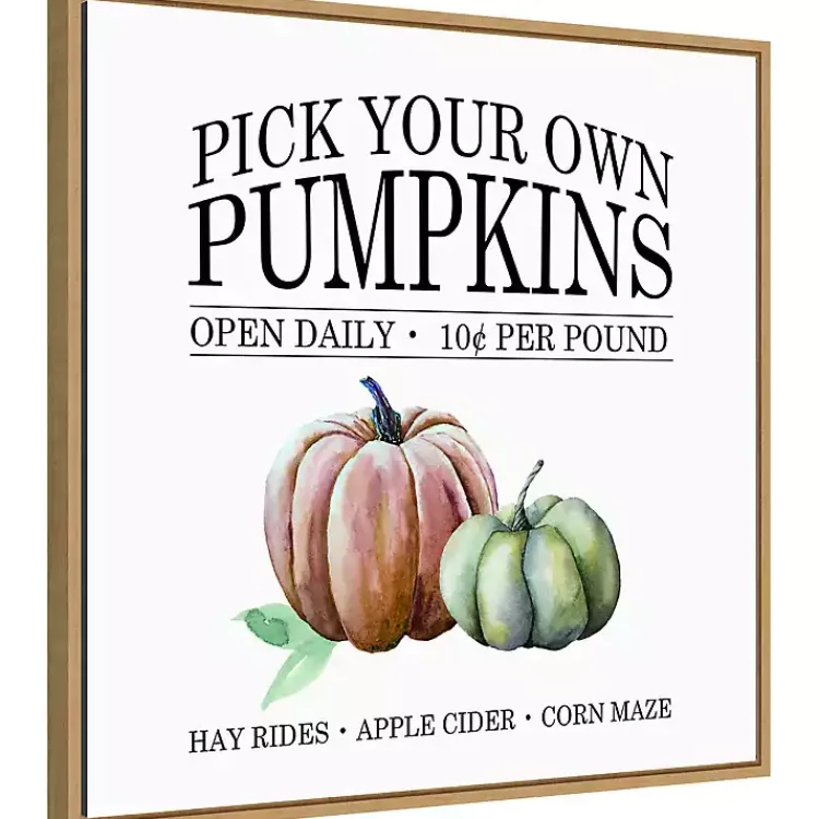 Sale Watercolor Pick Your Own Pumpkins Framed Wall Art Fall