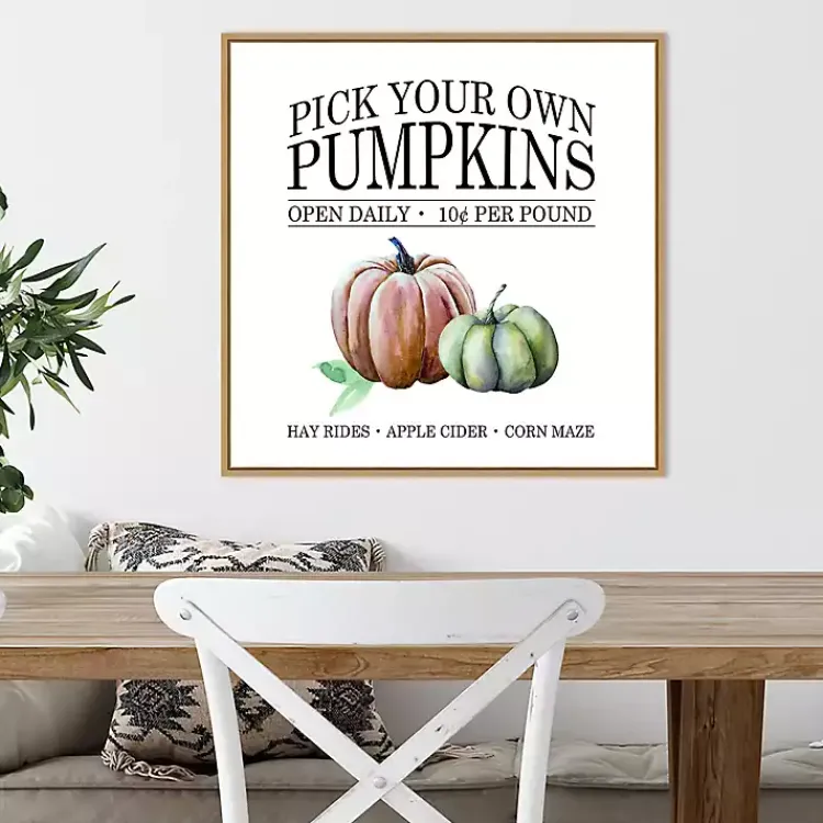 Sale Watercolor Pick Your Own Pumpkins Framed Wall Art Fall