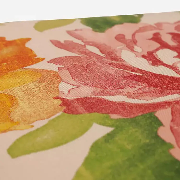 Kirklands Home Outdoor Cushions & Pillows|Watercolor Primrose Outdoor Settee Cushion