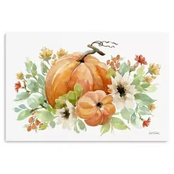 Clearance Watercolor Pumpkins Canvas Art Print, 24x16 in. Fall