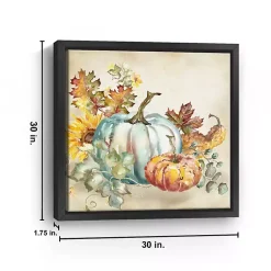 Watercolor Pumpkins Framed Canvas Art Print Fall