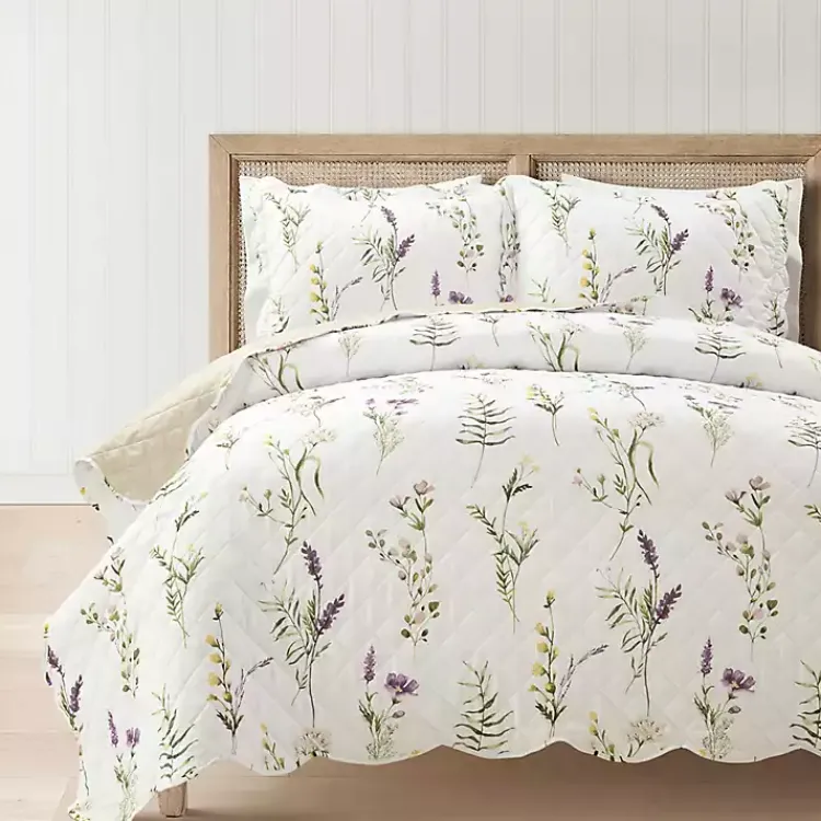 Kirklands Home Quilts|Watercolor Wildflower 3-pc. King Quilt Set