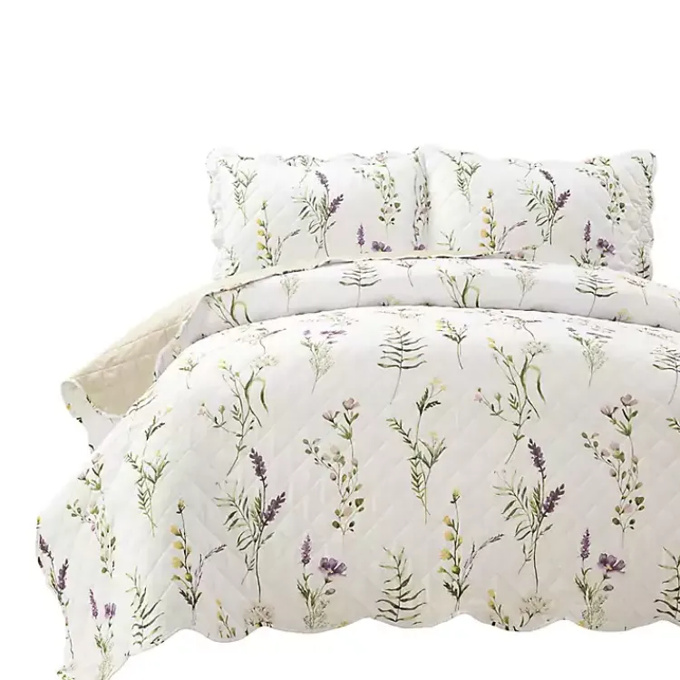 Kirklands Home Quilts|Watercolor Wildflower 3-pc. King Quilt Set