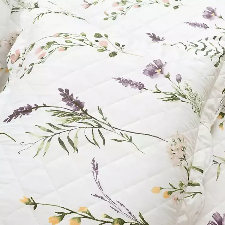 Kirklands Home Quilts|Watercolor Wildflower 3-pc. King Quilt Set