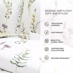 Kirklands Home Quilts|Watercolor Wildflower 3-pc. King Quilt Set