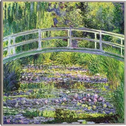 Kirklands Home Canvas Art|Waterlillies with Japanese Bridge Canvas Art Print