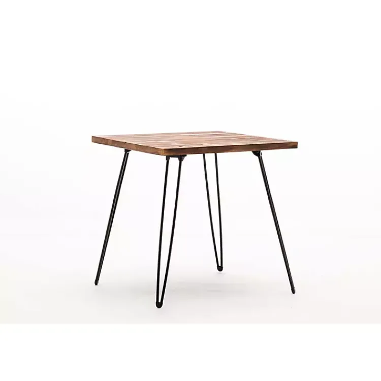 Kirklands Home Accent & End Tables|Weather Fir Wood and Hairpin Legs Accent Table
