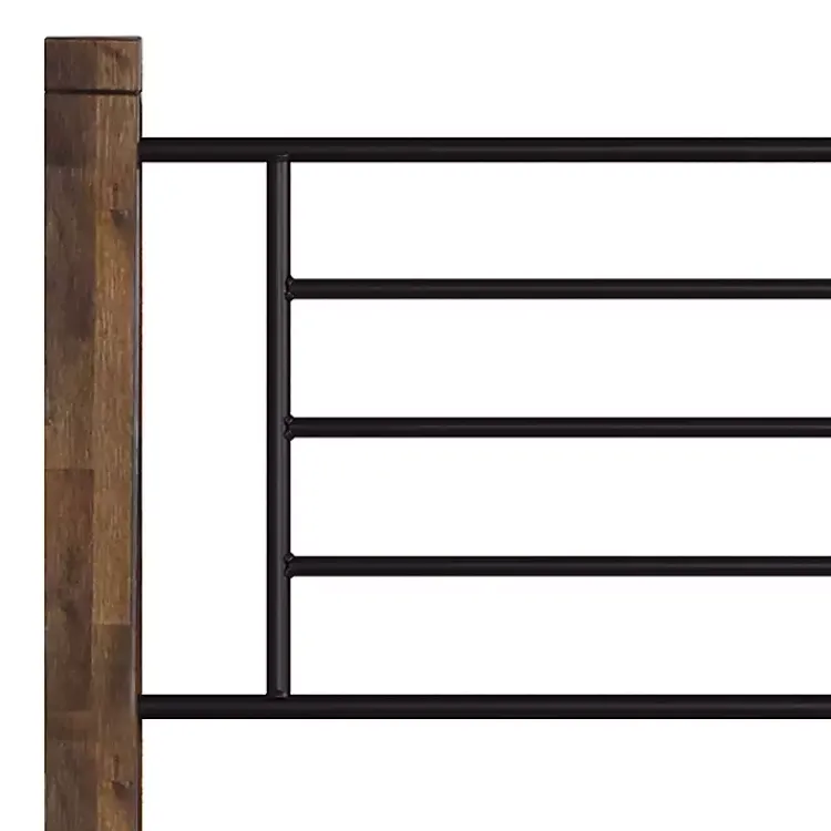 Kirklands Home Beds & Headboards|Weathered Brown Farmhouse Queen Bed