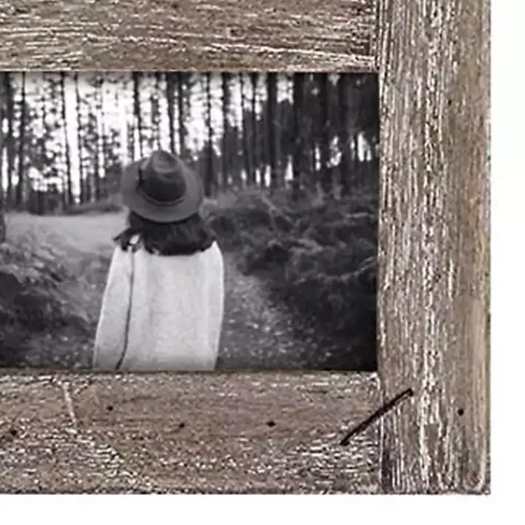 Weathered Brown Wooden 5-Opening Collage Frame Collage Frames