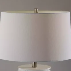 Kirklands Home Table Lamps|Weathered Cream Marissa Ribbed Table Lamp