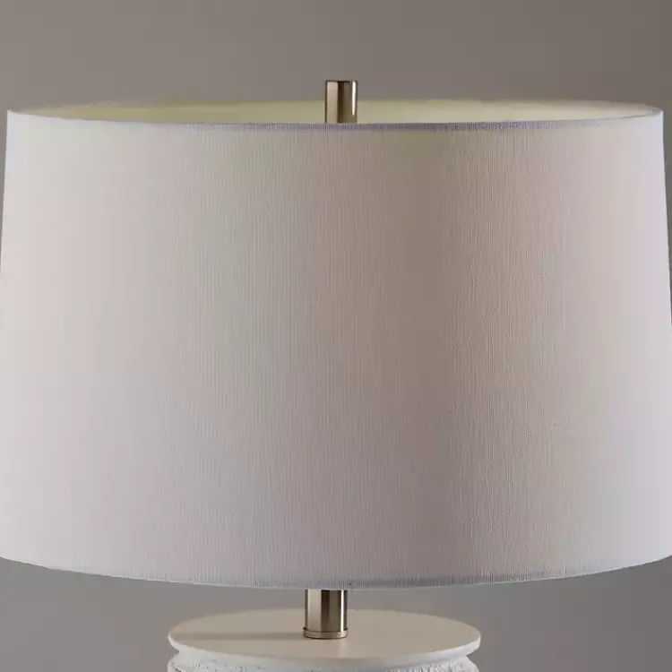 Kirklands Home Table Lamps|Weathered Cream Marissa Ribbed Table Lamp