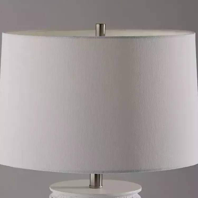 Kirklands Home Table Lamps|Weathered Cream Marissa Ribbed Table Lamp