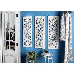 Kirklands Home Wall Plaques|Weathered Gray Wood Panel Wall Plaques, Set of 3