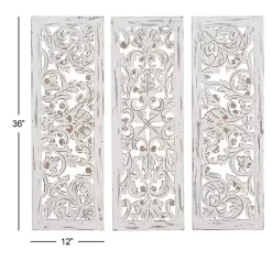 Kirklands Home Wall Plaques|Weathered Gray Wood Panel Wall Plaques, Set of 3