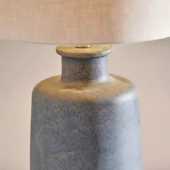 Kirklands Home Table Lamps|Weathered Stone Jug Table Lamp Tan