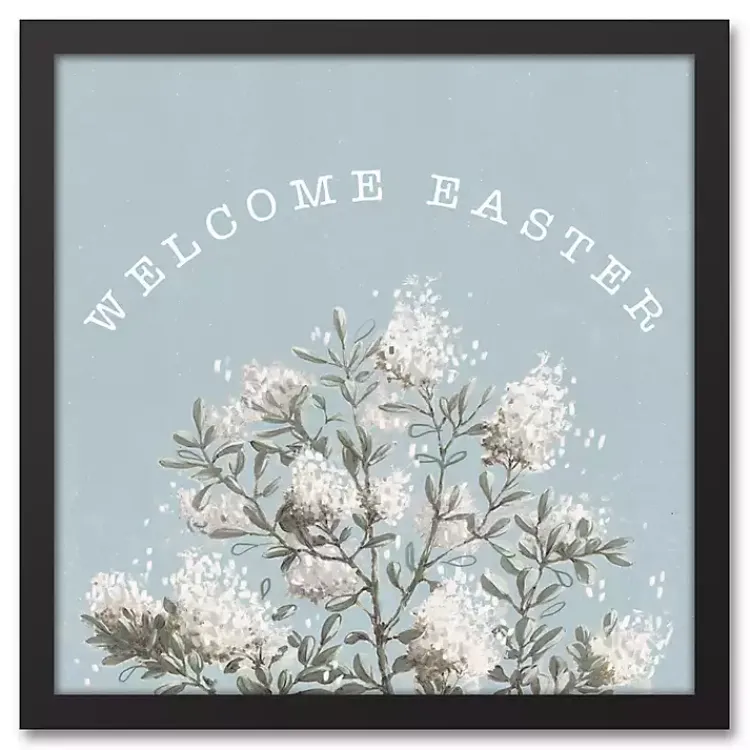 Best Welcome Easter Hydrangea Framed Canvas Art Print Easter Decorations