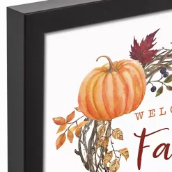 Outlet Welcome Fall Wreath Framed Canvas Art Print Fall