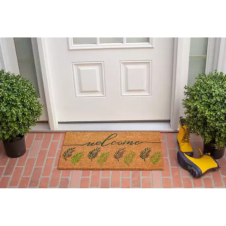 Kirklands Home Doormats|Welcome Fern Doormat