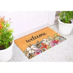 Kirklands Home Doormats|Welcome Floral Doormat Multi