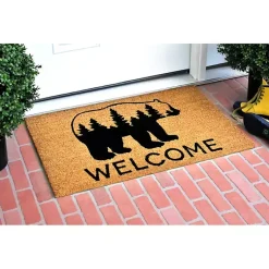 Kirklands Home Doormats|Welcome Forest Bear Doormat