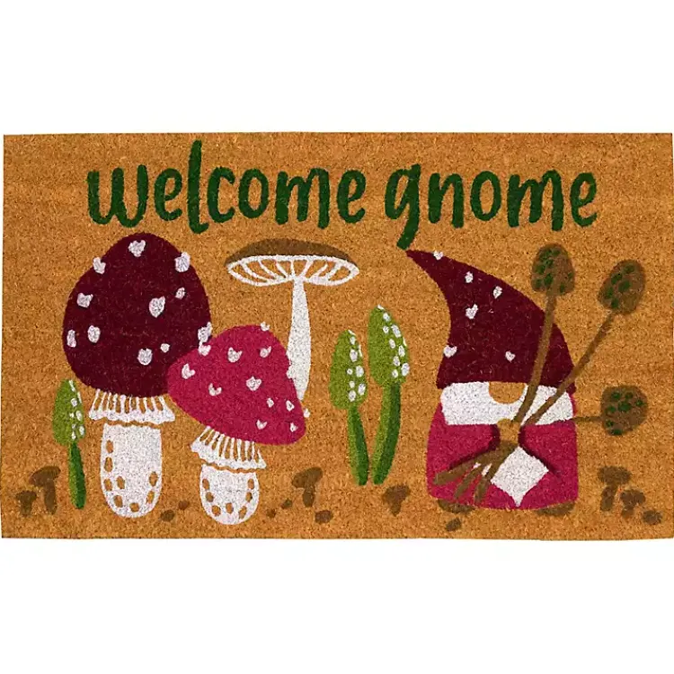 Kirklands Home Doormats|Welcome Gnome Doormat Tan