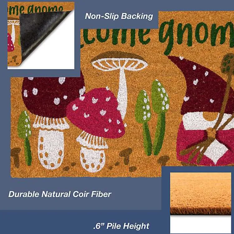 Kirklands Home Doormats|Welcome Gnome Doormat Tan