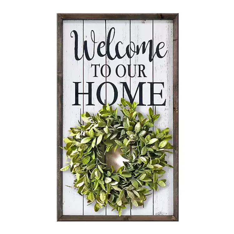 Kirklands Home Wall Quotes & Signs|Welcome Interchangeable Wreath Wall Plaque