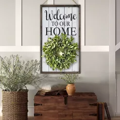 Kirklands Home Wall Quotes & Signs|Welcome Interchangeable Wreath Wall Plaque