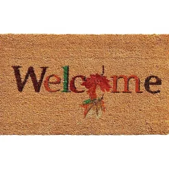 Kirklands Home Doormats|Welcome Leaves Fall Coir Doormat