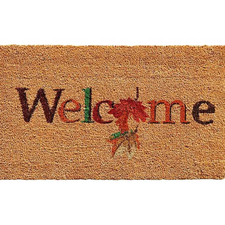 Kirklands Home Doormats|Welcome Leaves Fall Coir Doormat
