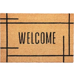 Kirklands Home Doormats|Welcome Natural Linear Doormat Brown