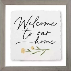 Kirklands Home Wall Quotes & Signs|Welcome to Our Home Framed Wall Plaque
