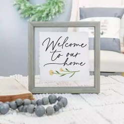 Kirklands Home Wall Quotes & Signs|Welcome to Our Home Framed Wall Plaque